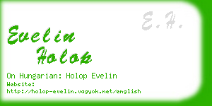 evelin holop business card
